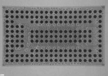 Package Delayering: low mag x-ray top view of package