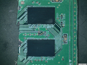 Dye and Pry: BGA on PCB as received