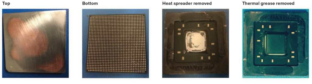 Failure Inspection - FLIP CHIP - AS RECEIVED: OPTICAL, X-RAY, C-SAM AND CROSS SECTION - POST HAST