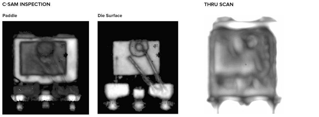 Level 1 FAs include: non-destructive tests optical inspection, X-ray, C-SAM, and electrical characterization. This can complete an analysis or indicate the path for deeper analyses.