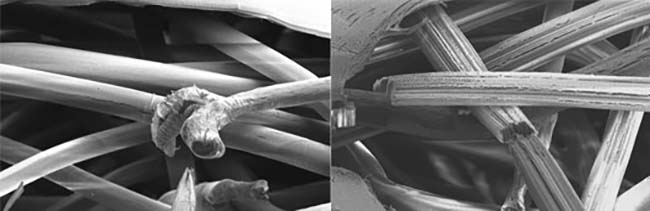 Polymer Fiber analyzed by FIB and Cryo FIB