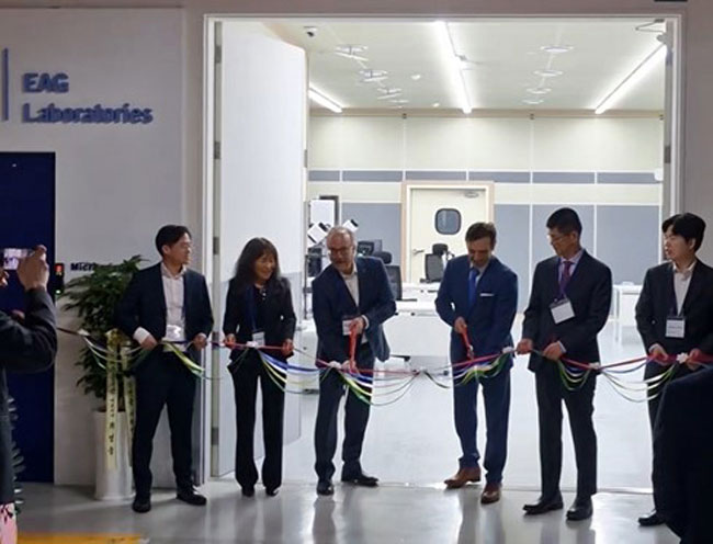 Eurofins EAG Korea Lab - red ribbon cutting ceremony