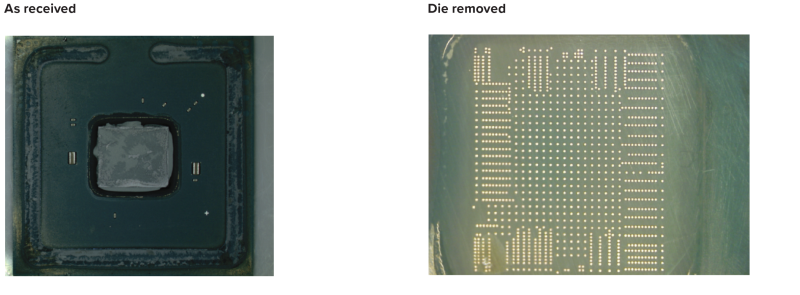 Time Domain Reflectometry (TDR) Each layer in the package may be inspected optically and probed electrically.